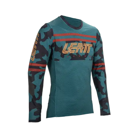 Image showing Leatt, Gravity 4.0 Jersey (MTB) Mountain Bike in Teal, Colors: Black, Cream, Teal, Sizes: 2-3, SKU: 5025120220