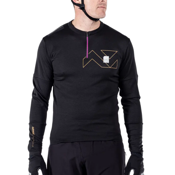 Studio product image of Leatt, Trail 4.0 Jersey (MTB) Mountain Bike in Peanut, Colors: Black, Peanut, Teal, Sizes: 2-3, SKU: 5025103724