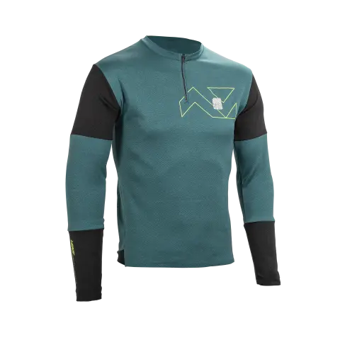 Studio product image of Leatt, Trail 4.0 Jersey (MTB) Mountain Bike, Colors: Black, Peanut, Teal, Sizes: 2-3, SKU: 5025103724 - alternate view