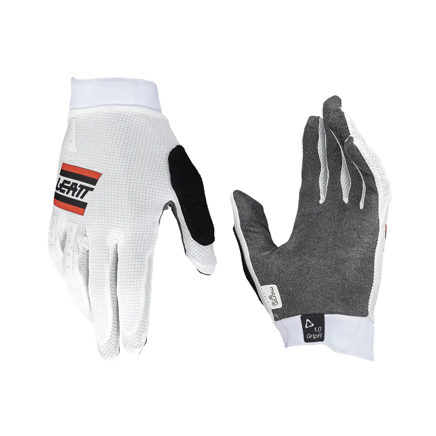 Product image of Leatt, GripR 1.0 Glove (MTB) Mountain Bike in White, Colors: Desert, Pistachio, Rust, Stealth, Velvet, White, Sizes: LG, MD, SM, XL, SKU: 6024150381