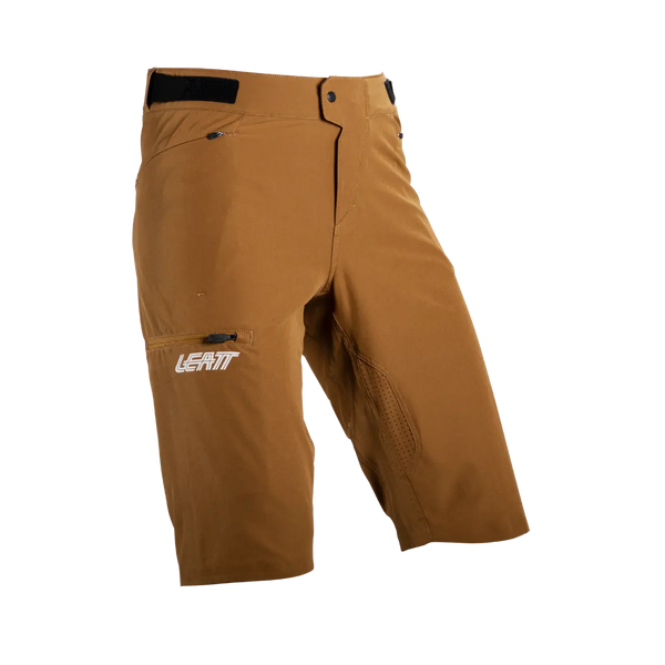 Product photo showing Leatt, Enduro 1.0 Shorts (MTB) Mountain Bike in Black, Colors: Black, Peanut, Teal, Sizes: 2-3, SKU: 5024120606