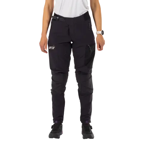 Product photo showing Leatt, Enduro 4.0 Pant Womens (MTB) Mountain Bike in Black, Colors: Black, Loam, Sizes: 2-2, SKU: 5025107741