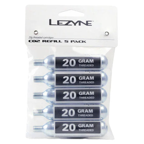 Lezyne - CO2 Cartridges (MTB) - 20g - SKU: 1-C2-CRTDG-V120P5