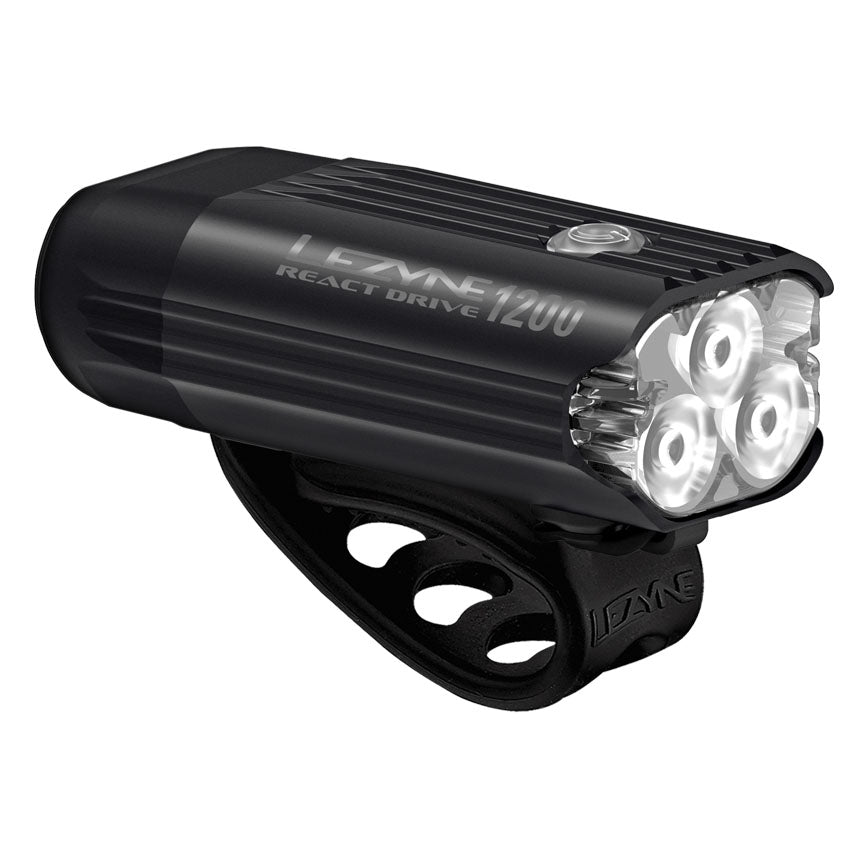 Lezyne - React Drive Front Light (MTB) - Matte Black - React Drive - SKU: 1-LED-43F-V117