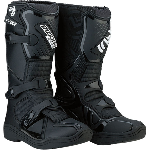 Product image of moose racing m1.3 mx boot black youth bd5c63a0 4fdf 4203 ac56 652187b7ec1d motocross boots showing design and colorway | Available at BTO Sports