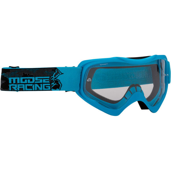 Product image of Moose Racing qualifier agroid goggle blue motocross goggles showing frame design, lens style, and colorway