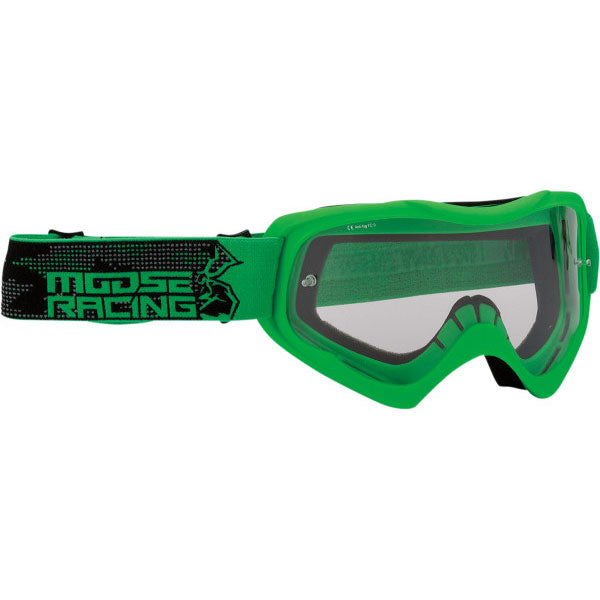 Product image of Moose Racing qualifier agroid goggle green motocross goggles showing frame design, lens style, and colorway