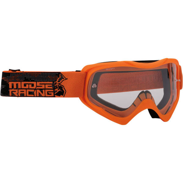 Product image of Moose Racing qualifier agroid goggle orange motocross goggles showing frame design, lens style, and colorway