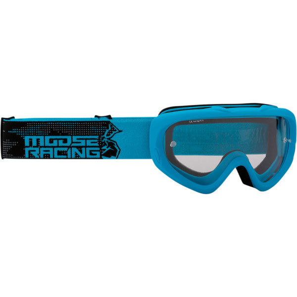 Product image of Moose Racing qualifier agroid goggle youth blue motocross goggles showing frame design, lens style, and colorway