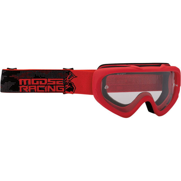 Product image of Moose Racing qualifier agroid goggle youth red motocross goggles showing frame design, lens style, and colorway