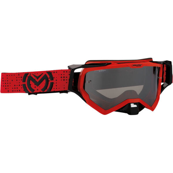 Product image of Moose Racing xcr pro star goggle red black motocross goggles showing frame design, lens style, and colorway