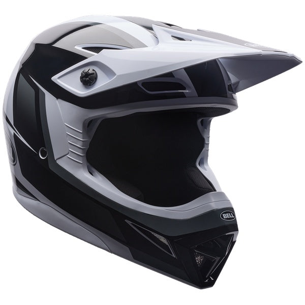 Bell MX-10 MIPS Spiral motocross helmet in Black/White, view 2, SKU 7206901
