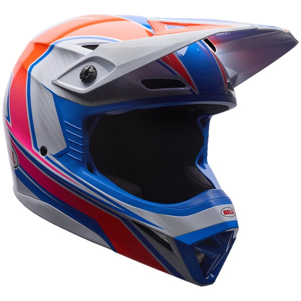 Bell MX-10 MIPS motocross helmet in White/Blue, view 2, SKU 7206961