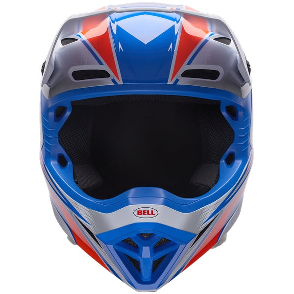 Bell MX-10 MIPS motocross helmet in White/Blue, view 3, SKU 7206961