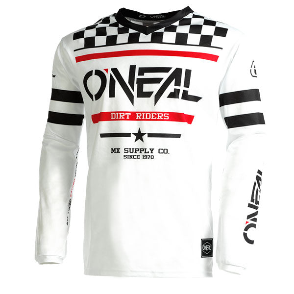 Detailed studio photograph of O'Neal, Element Squadron Jersey (Youth), SKU E003-414, color options Black, White, sizes Y-SM, Y-MD, Y-LG, Y-XL