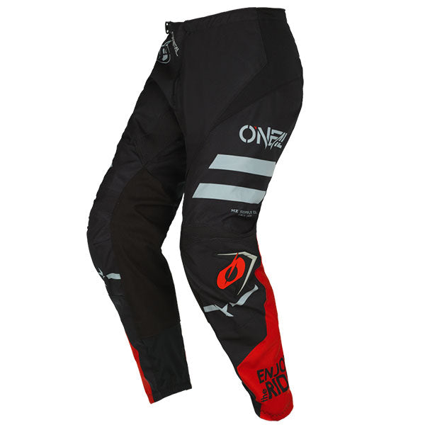 Detailed studio photograph of O'Neal, Element Squadron Pants, SKU E021-436, color options White, Black, Teal, sizes 28–42
