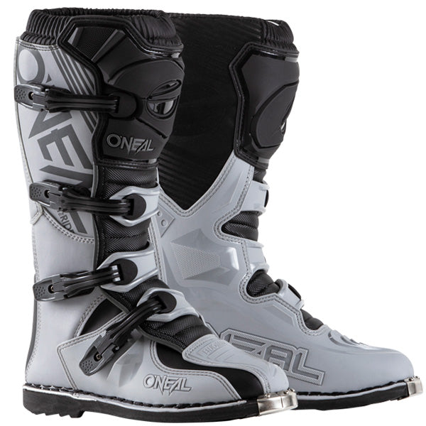 Studio image on a white background of O'Neal, Element Boots, SKU 0332-107, color options White, Black, Red, Grey, sizes 7–15