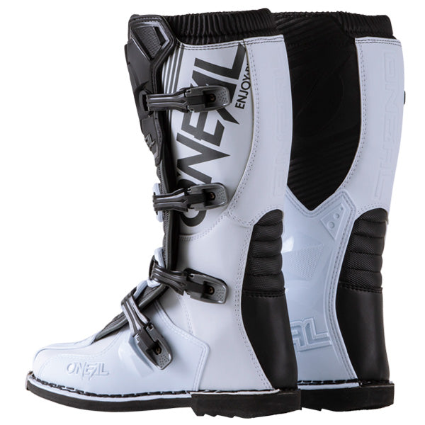 Catalog studio image of O'Neal, Element Boots, SKU 0332-210, color options White, Black, Red, Grey, sizes 7–15
