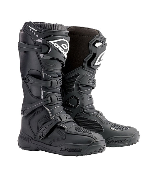 Clean studio photo on a white background of O'Neal, Element Boots, SKU 0322-208, color options White, Black, sizes 8–13
