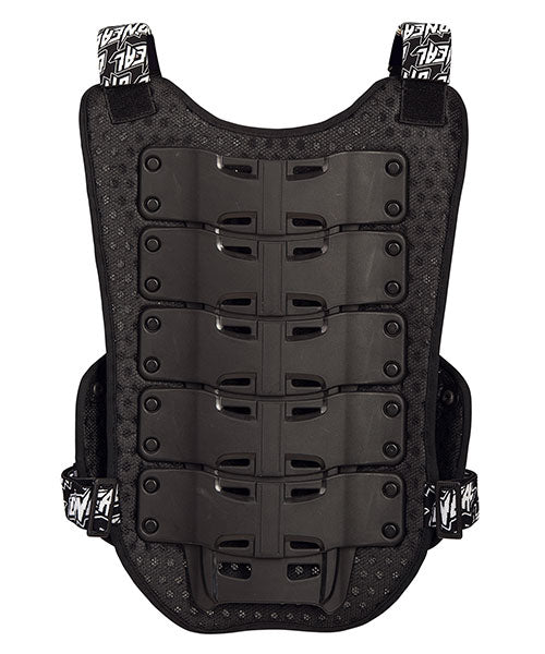 Studio photo showcasing O'Neal, Holeshot Protector, Chest Protector, color options Black