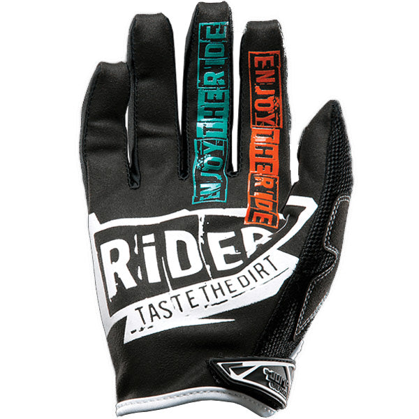 Studio product photo on a neutral background of O'Neal, Mayhem Crank Glove, Offroad Gloves, SKU 0385-130, color options Black/Multi, sizes XL–2X