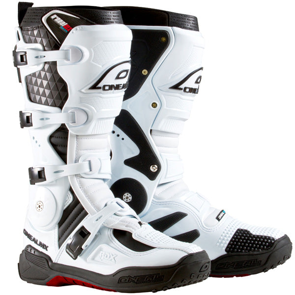 Studio photo showcasing O'Neal, RDX Boot, Boots, SKU 0328-418, color options White, Black, Grey, sizes 7–13