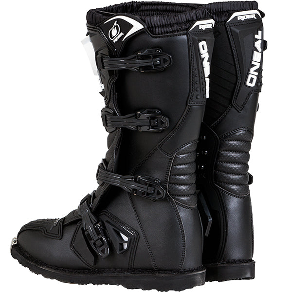 Studio product photo on a neutral background of O'Neal, Rider Boot (Youth), Boots, SKU 0325-799, color options Black/ Pink, Black/ Black, sizes Y-4, Y-12, Y-3, Y-2, Y-1, Y-13, Y-11, Y-6, Y-10, Y-5