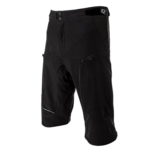 Studio image highlighting O'Neal, Rockstacker Short (MTB) Mountain Bike, Shorts, SKU 1071-732, color options Black, Grey, Red, sizes 28–38