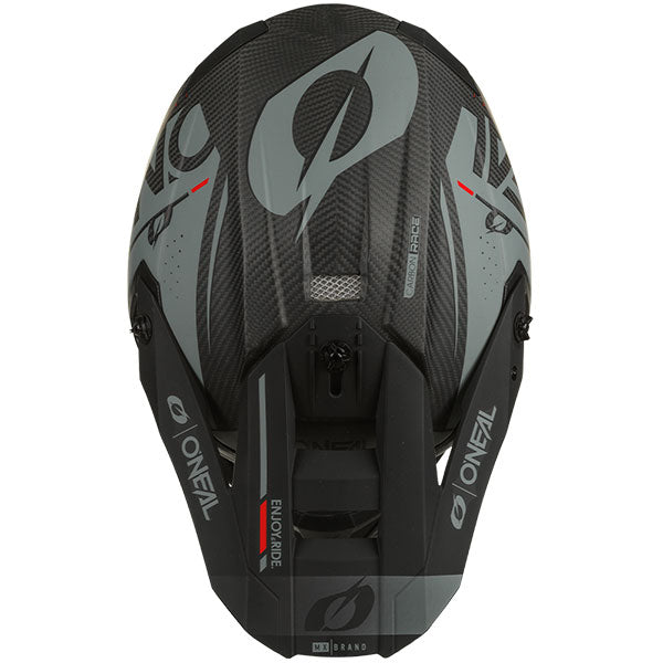 Studio image highlighting O'Neal, 10 Series Carbon Prodigy Helmet, SKU 0650-302, color options Black, sizes XS–2X
