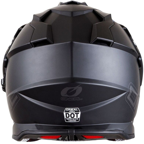 Studio photo showcasing O'Neal, Sierra II Flat Helmet, SKU 0817-512, color options White, Black, sizes XS–2X
