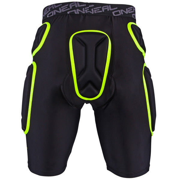 Studio image on a white background of O'Neal, Trail Pro Short, Base Layer Shorts, SKU 1288-002, color options Lime/Black, sizes XL–2X