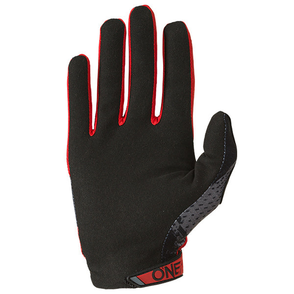 Studio image on a white background of O'Neal, Matrix Camo Glove, Offroad Gloves, SKU 0391-810, color options Black/Red, sizes XL–2X