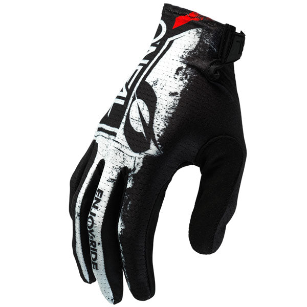 Catalog studio image of O'Neal, Matrix Shocker V.23 Gloves, Offroad Gloves, SKU 0391-120, color options Black/Red, Blue/Orange, sizes XL–2X