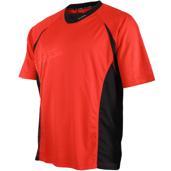 Catalog studio image of O'Neal, Pin It III Jersey (MTB) Mountain Bike, SKU 0087-806, color options Dark Grey, Red, sizes XL–2X