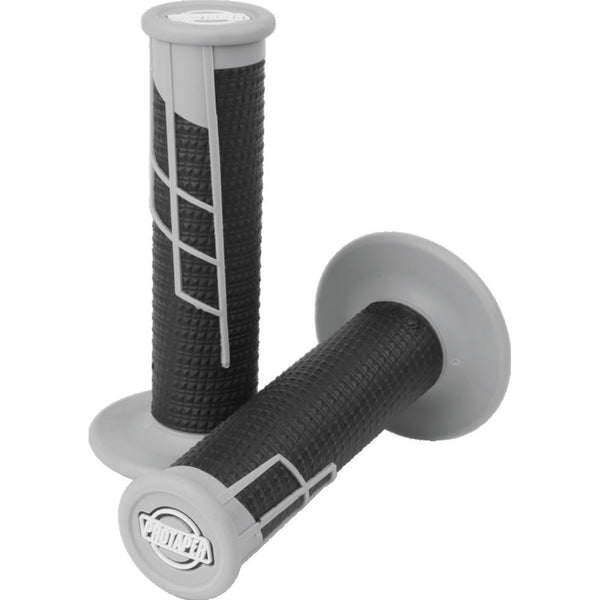 Pro Taper 1/2 Waffle Grips, Clamp-On 1/2 Waffle Grip, Gray/Black, SKU ptr021666.