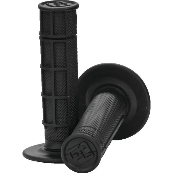 Pro Taper 1/2 Waffle Grips, Race Cut 1/2 Waffle Grips, Black, SKU ptr024036.