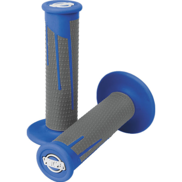 Pro Taper Full Diamond Grips, Full Diamond Clamp-On Grips, Blue/Dark Gray, SKU ptr021688.