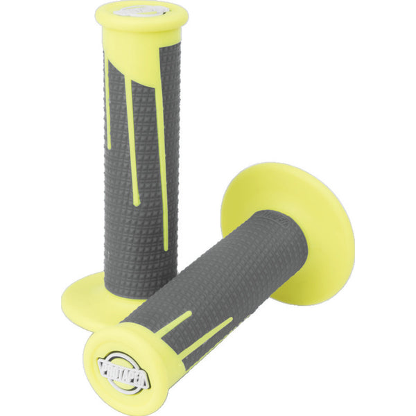 Pro Taper Full Diamond Grips, Full Diamond Clamp-On Grips, Neon Yellow/Dark Gray, SKU ptr021686.