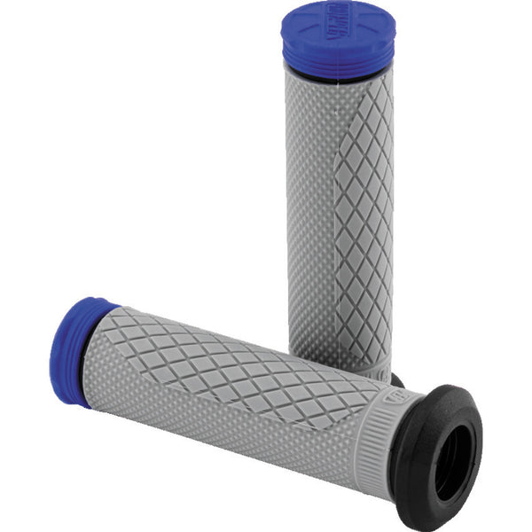 Pro Taper Full Diamond Grips, Tri Density Full Diamond ATV Grips, Blue, SKU ptr024879.