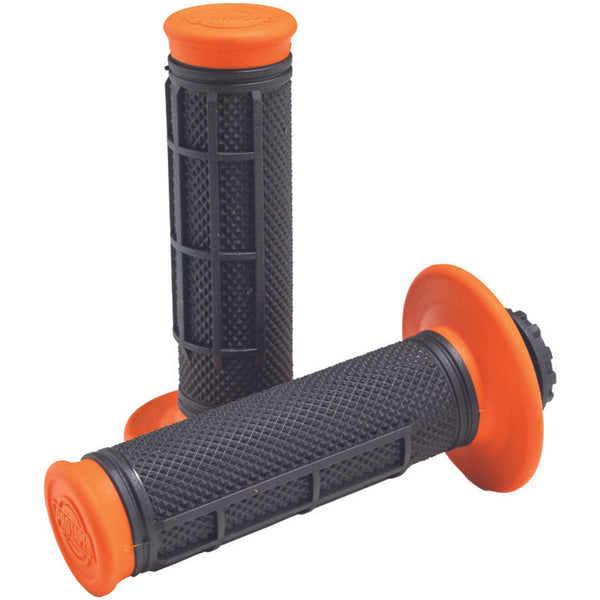 Pro Taper Pro Series Clamp On Grips, 1/2 Waffle Orange/Black, SKU ptr023354.