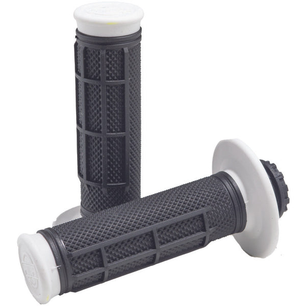 Pro Taper Pro Series Clamp On Grips, 1/2 Waffle White/Black, SKU ptr023355.