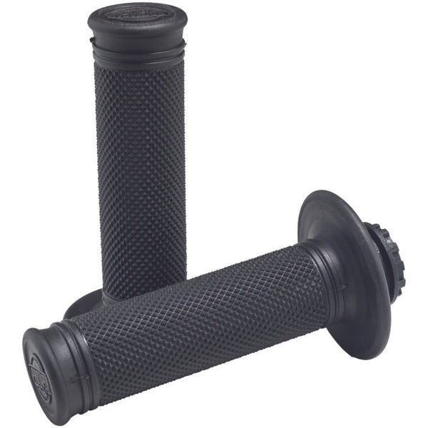 Pro Taper Pro Series Clamp On Grips, Full Diamond Black/Black, SKU ptr023357.