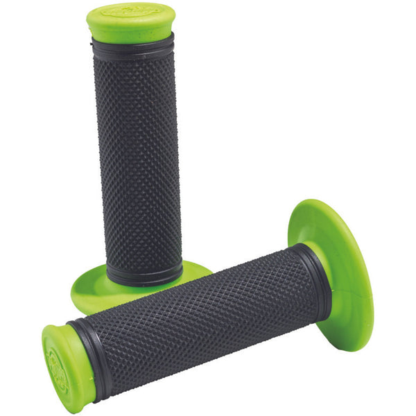 Pro Taper Pro Series Clamp On Grips, Full Diamond Green/Black, SKU ptr023363.