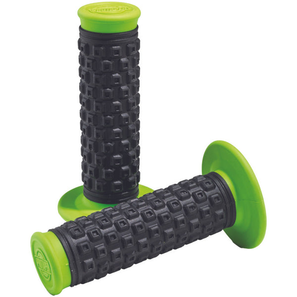 Pro Taper Pro Series Clamp On Grips, Pillow Top Green/Black, SKU ptr023370.