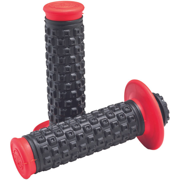 Pro Taper Pro Series Clamp On Grips, Pillow Top Red/Black, SKU ptr023365.