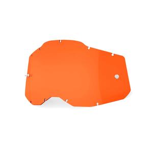Studio image on a white background of 100%, Replacement Lens (Accuri 2/Racecraft 2/Strata 2), Goggle Lens, SKU 5808100600, sizes Blue, Clear, Injected Clear, Dark Smoke, Mirror Blue, Mirror Gold, Mirror Green, Mirror Pink, Mirror Red, Mirror Red/Blue, Mirror Silver, Mirror True Gold