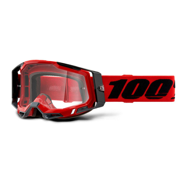Clean studio photo on a white background of 100%, Racecraft 2.0 Goggle (Clear Lens), Goggles, SKU 26012894, color options Concordia, Battleship, Snowbird, Topo, Kalkuta, Neon Yellow, Fluo Yellow, Panam and more