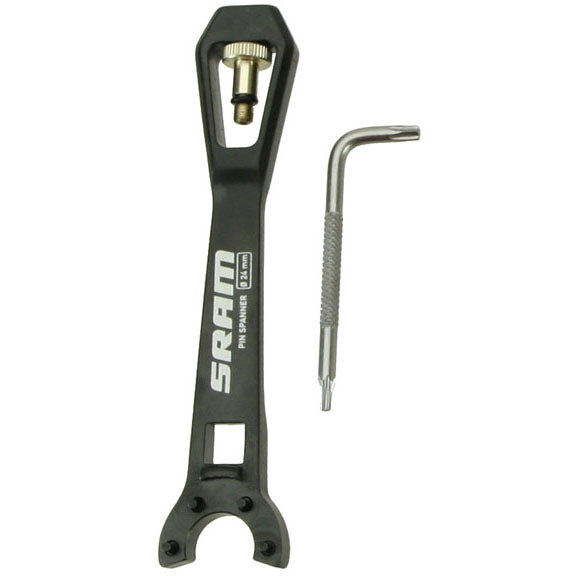 RockShox - Rear Shock Tools (MTB) - 4-Pin Spanner Wrench + Air/Torx Tool - SKU: 00.4315.028.010