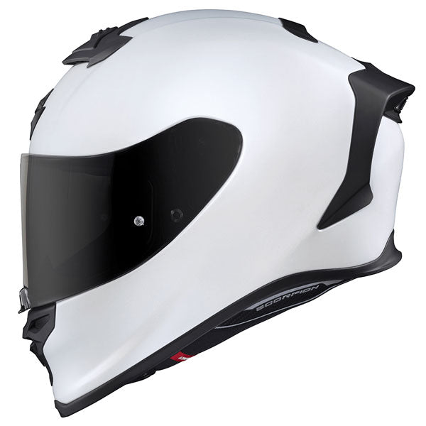 Scorpion EXO - EXO-R1 Air Helmet, motorcycle helmet, detail view, color options: 2XL, 3XL, LG, MD, SM, XL, XS, sizes: Matte Black, Matte Pearl White, Solid Black