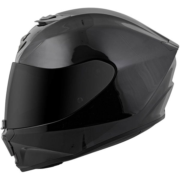Scorpion EXO - EXO-R420 Solid Helmet, detail view, color options: 2XL, 3XL, 4XL, L, M, S, XL, XS, sizes: Black, Matte Black, Titanium, White